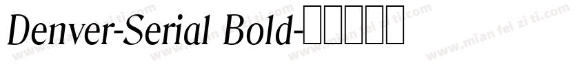 Denver-Serial Bold字体转换
